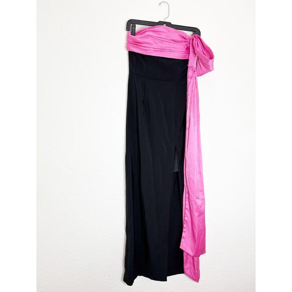 NWT Hutch Serina Strapless Column Bow Maxi Dress Size 00 Wedding Cocktail Gown - Picture 3 of 13